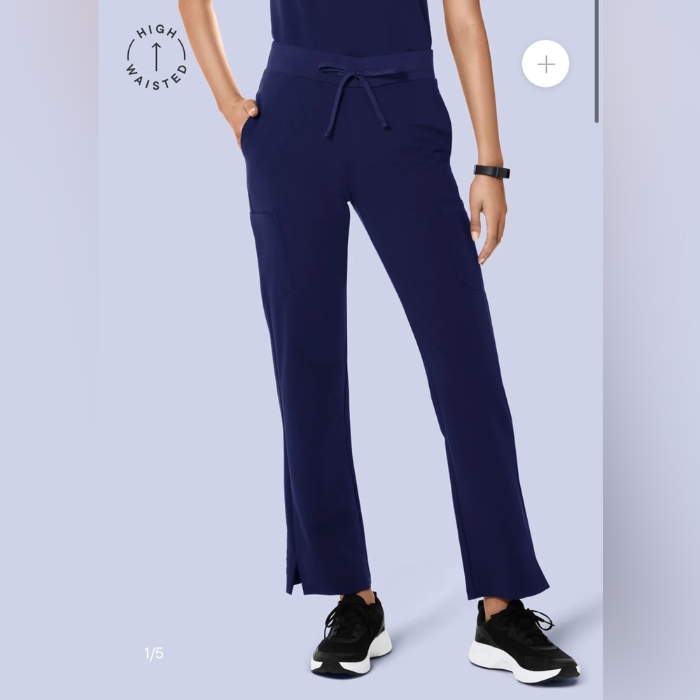 Blue Track Pants with Relaxed Fit and Tapered Leg